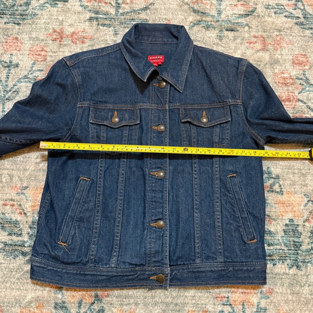 Ralph Lauren Chaps Blue Denim Jacket Size Medium - Picture 7 of 9